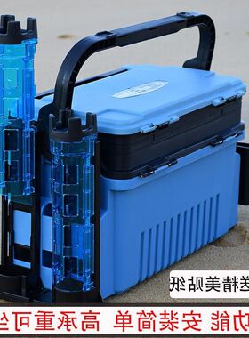 明邦/同款国产路亚工具箱手提F箱收纳箱海钓矶钓筏钓箱