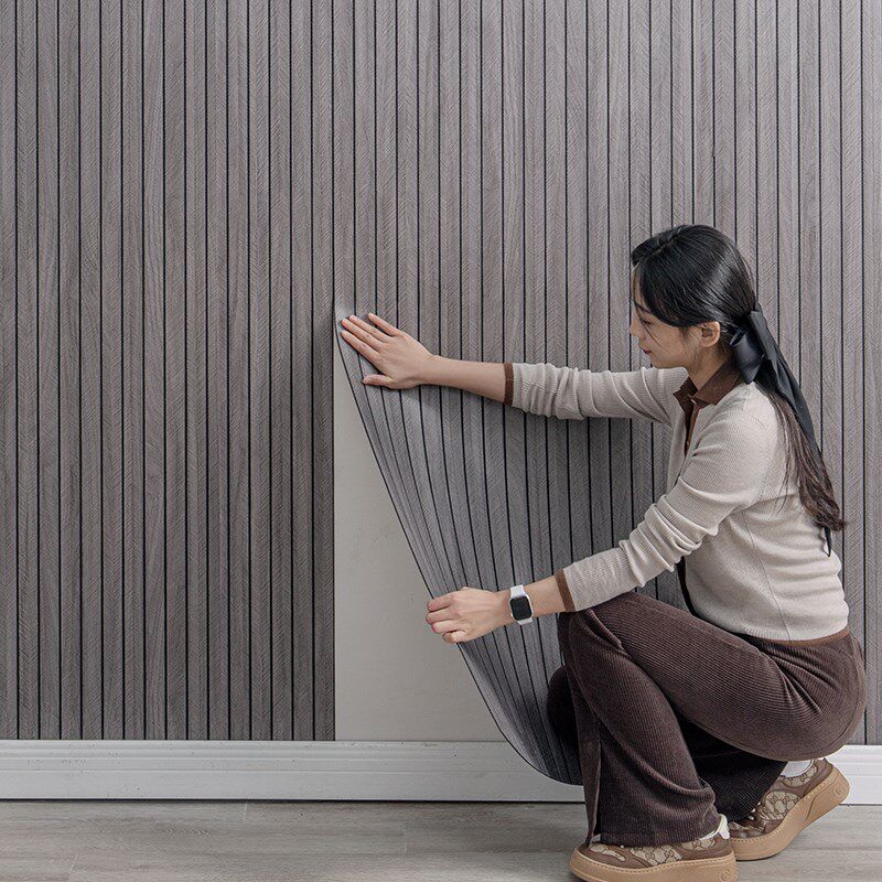 格栅板墙贴自粘木纹墙纸客厅电视背景墙面装饰改造防水防潮护墙板,家居饰品,软装墙贴,淘宝优惠券,粉丝福利购,淘宝优惠卷