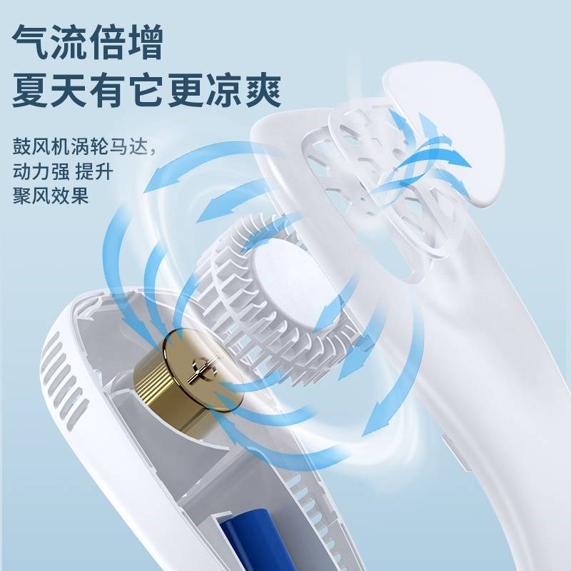 挂脖小风扇便携式懒人随身挂脖子上充电款无叶学生宿舍网红电风扇