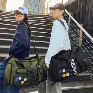 短途旅行包男士手提行李包大容量出差旅行袋运动手提健身包斜挎包