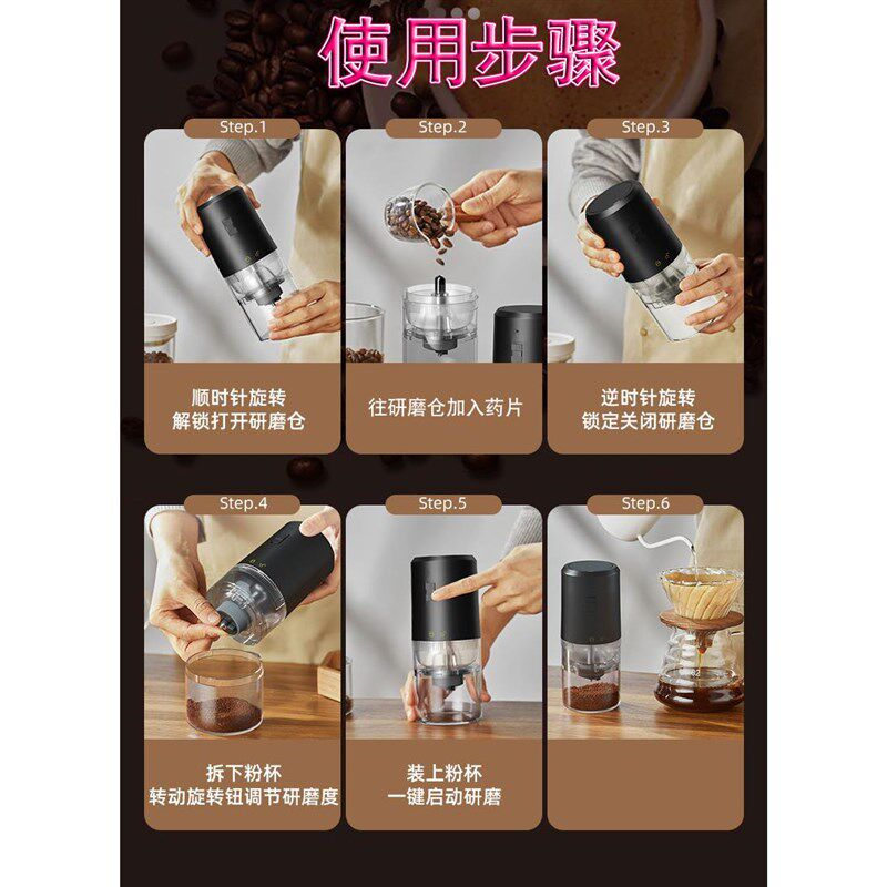 药片研磨器电动迷你磨药器粉碎搅碎机打粉机神器家用细腻中药搅磨
