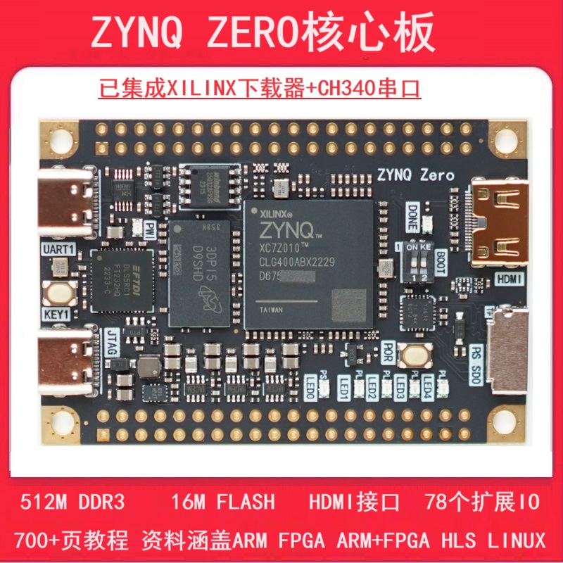 FPGA核心板 ZYNQ开发板 ZYNQ7010 7020迷你电赛核心板