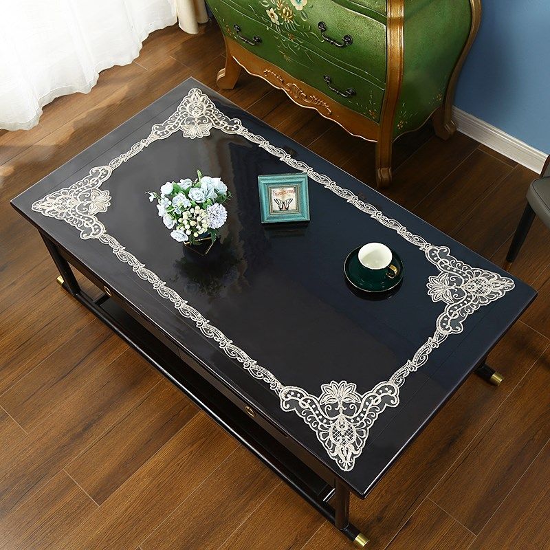 水晶板餐桌垫透明软玻璃pvc桌布防水防油蕾丝茶几台布免洗防烫,居家布艺,桌布,淘宝优惠券,粉丝福利购,淘宝优惠卷