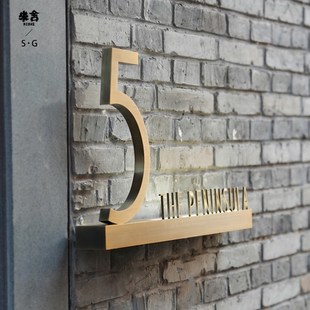 房号指引导视 不锈钢高级感户外发光庭院入户门家用别t墅数字号码