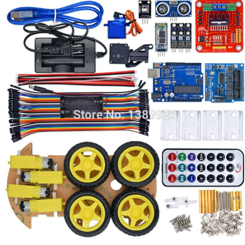 itead rduino智能小车底盘4WD/四轮驱动双层板 循迹/避障 DIY套件