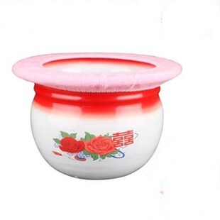 老式加厚搪瓷痰盂矮痰盂桶小孩搪瓷尿盆尿桶老人坐便器婚庆痰盂