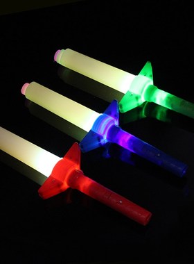 大号大四节发光棒收缩棒ledx莹光闪光棒四节伸缩魔法棒助威荧光棒