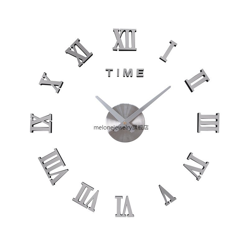 推荐Frameless DIY Wall Clock, 3D Mirror Wall Clock Large Mut