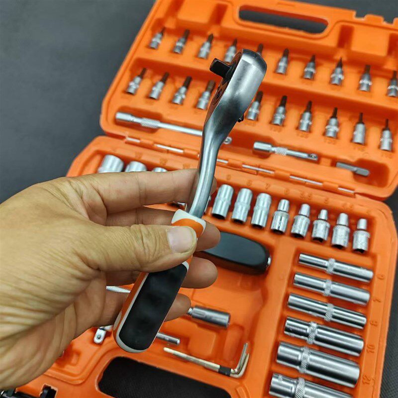 汽车内饰拆卸车载工具内六花v角1/4小飞套筒组合套装棘轮扳手套头