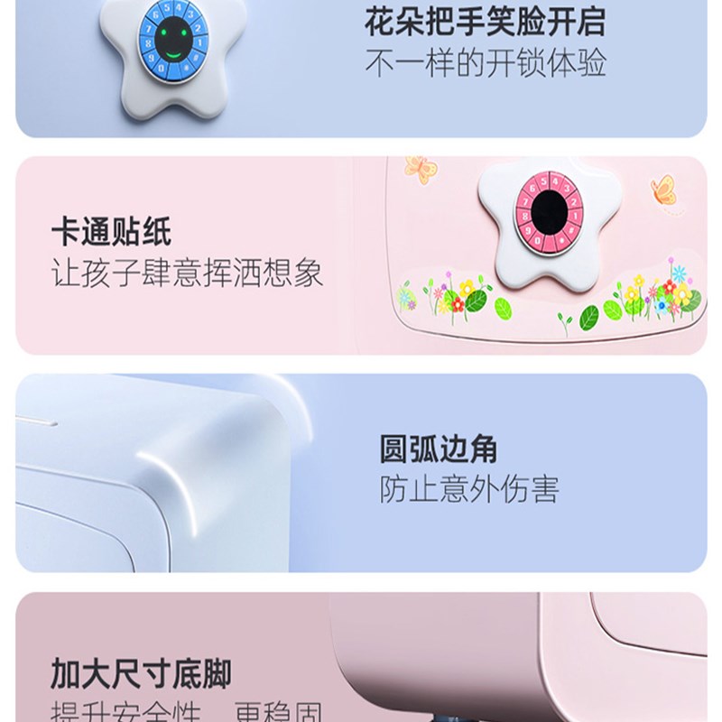 现货家庭卡唛家用小型保险柜2023新款入衣柜款密码V箱存钱罐迷你