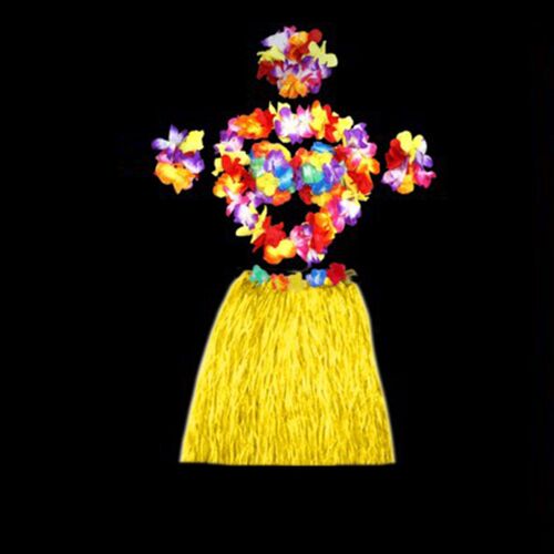 Girl Dress Up Plastic Fibers Dance Festival Hawaiian Costume