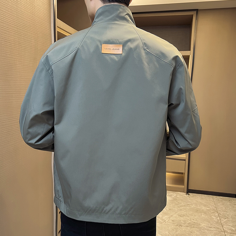 2023新款春秋季夹克男士潮流小个子工装上衣服修身短款小风衣外套