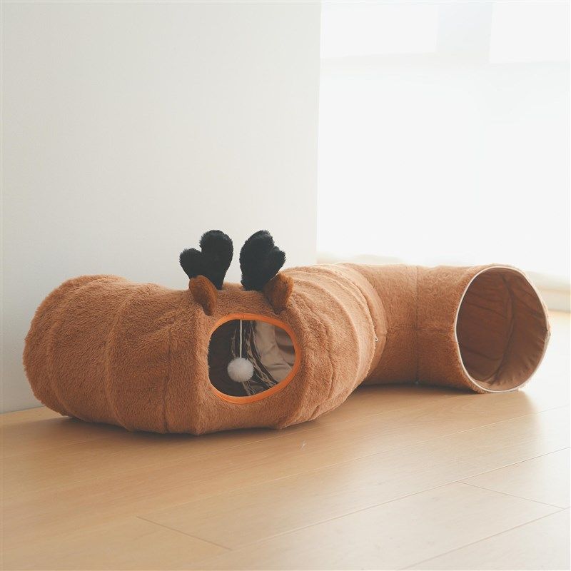 圣诞麋鹿猫咪隧道躲避冬天保暖睡窝半封闭式屋甜甜圈宠物钻洞玩具,宠物/宠物食品及用品,猫窝/屋/帐篷/沙发,淘宝优惠券,粉丝福利购,淘宝优惠卷