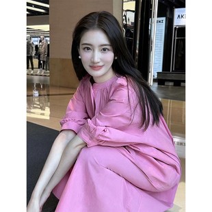 厂家XIMU STUDIOS 舒适透气~纯G棉衫连衣裙女夏季设计感宽松系带