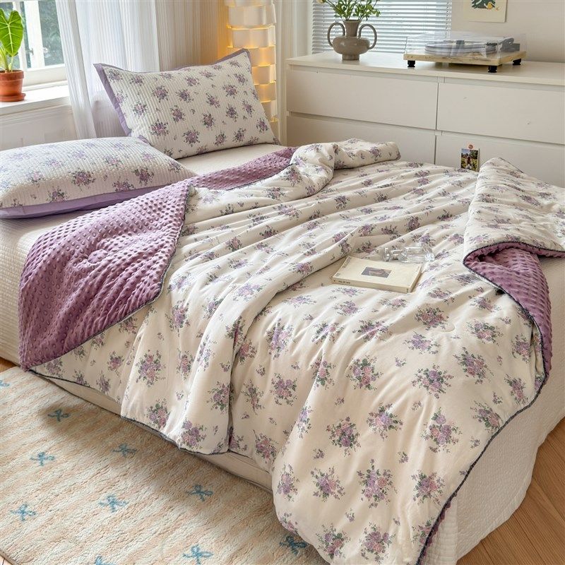 碎花全棉可机洗豆豆被大豆春秋被加厚保暖冬被暖气房被子,床上用品,化纤被,淘宝优惠券,粉丝福利购,淘宝优惠卷