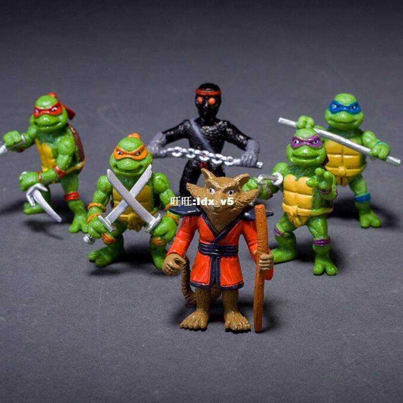 极速new6Pcslot Teenage Mutant Ninja Turtles TMNT Action Figu