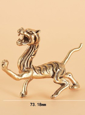 黄铜四大神兽摆件青龙白虎朱雀玄武四大神兽纯铜居家桌面创意摆件