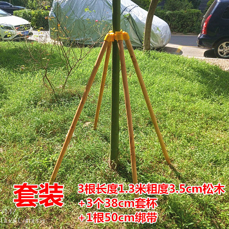 沈阳市杆 乔木防风固定器 y园林稳定支架 黄绿色塑料套杯绑带
