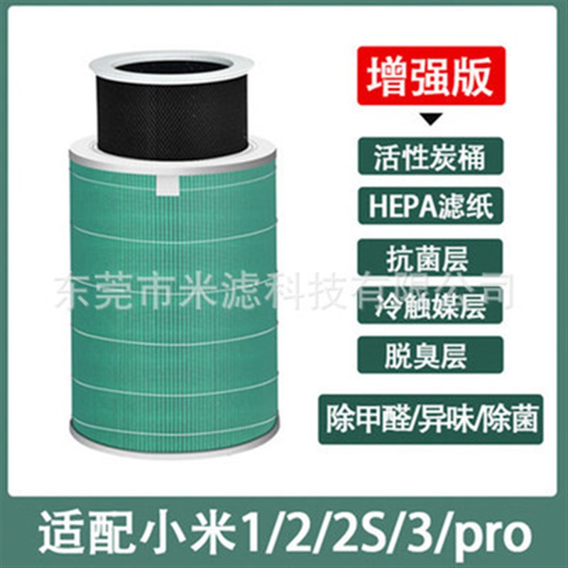 适用小米空气净化器滤网除甲醛抗菌x2s/pro/1代2代3代小米滤芯HEP