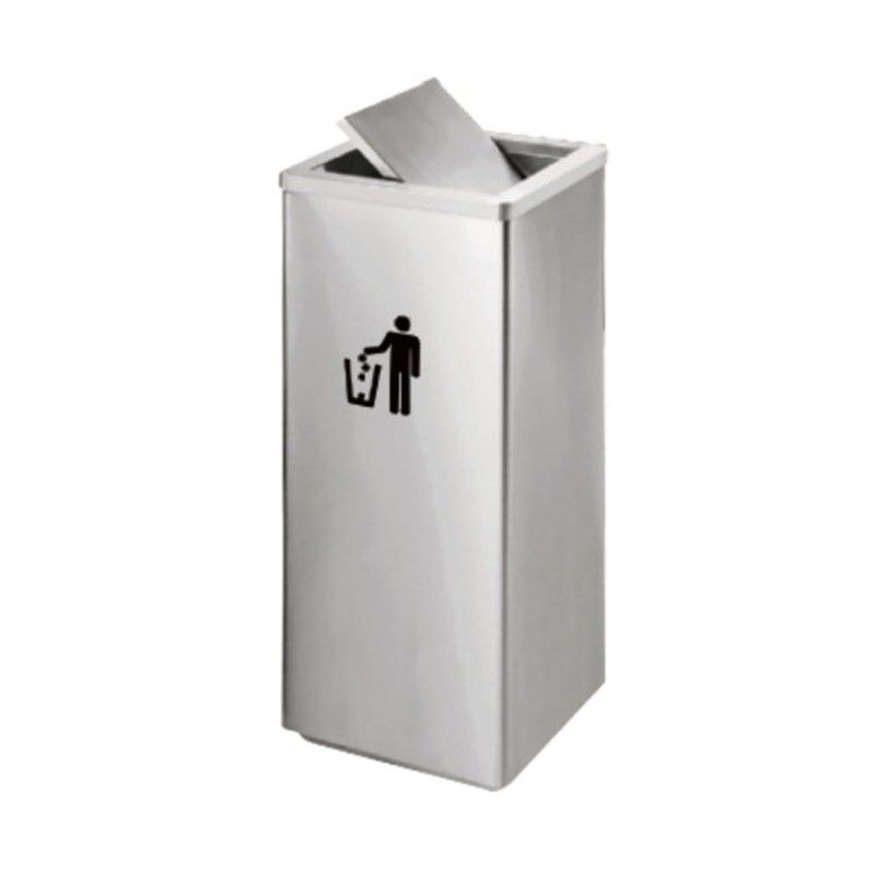 不锈钢翻盖KTV垃圾桶 酒店宾馆电梯口摇盖烟灰桶 商场走廊果皮箱