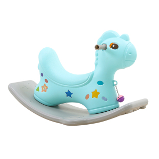 宝宝儿童摇摇马小木马摇马两用婴儿玩具H车1-3岁大人可坐幼儿园椅