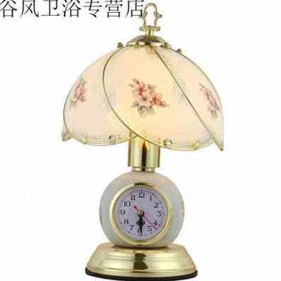 厂促厂促新卧室床头台灯现代简约温馨带钟表书桌触摸感应可调光品