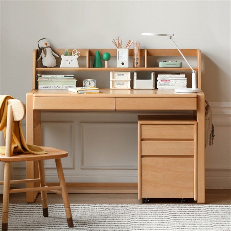 全实木 橡木儿童书桌可升降学习桌椅子写字书架调节书桌木蜡油,住宅家具,书桌,淘宝优惠券,粉丝福利购,淘宝优惠卷