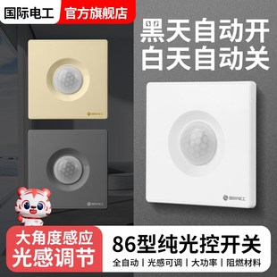智能纯光控开关2线制墙壁安装感应器测光自动天黑亮灯220v大新品