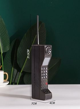 铁艺仿古手c机大哥大模型90年代感怀旧老物件80后道具仿制复古摆