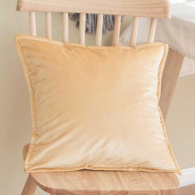 布腰枕姜黄枕套黄色沙p发床上靠垫科技抱枕纯色高档客厅靠枕奢华