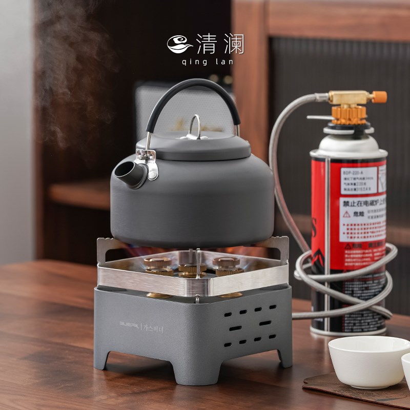 清澜户外旅行茶具套装便携式收纳包露营烧水壶煮茶炉泡茶装备