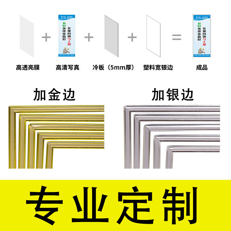 企业工厂车间仓库办公室安全生产标语质量管理标识规章制度牌检查