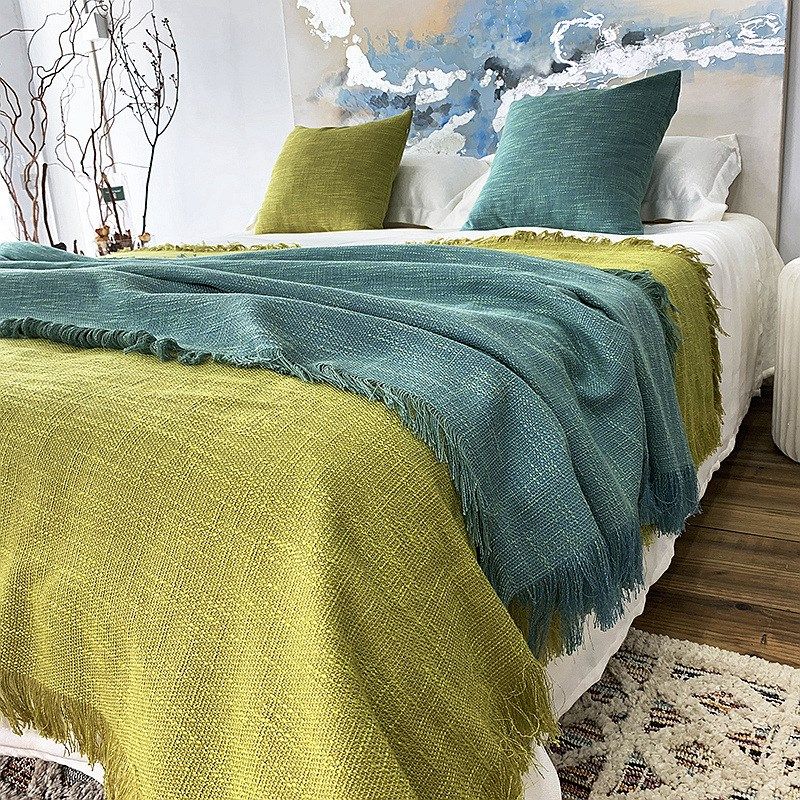 新款床旗床尾巾宾馆酒店床上用品民宿沙发搭毯床尾毯休闲搭巾盖毯,床上用品,床盖,淘宝优惠券,粉丝福利购,淘宝优惠卷