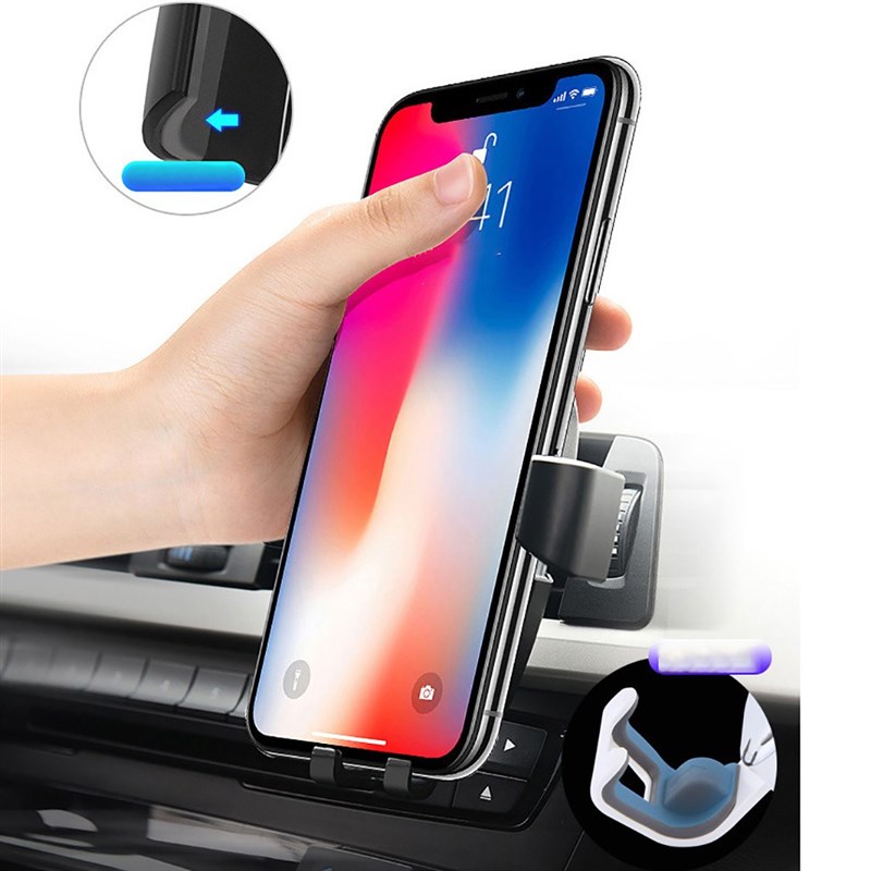 Car-Charger Air-Vent-Mount-Holder QC3.0 Wireless Qi Automati