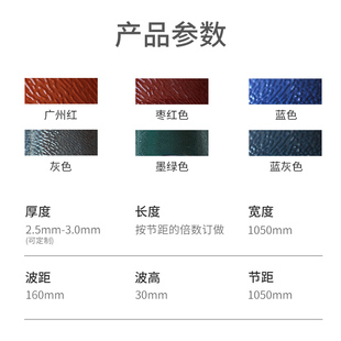 合成树脂瓦片屋顶建筑用长廊雨棚仿古屋檐盖板加厚隔热塑胶琉璃瓦