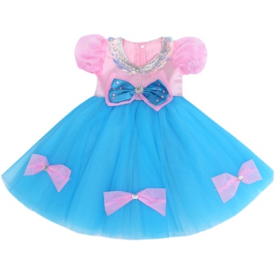 六一节儿童蓬蓬纱裙演出服可爱幼儿中小班女孩连衣裙舞蹈表演服装