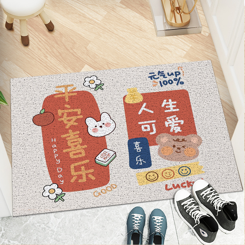 家用丝圈入户门垫玄关进门蹭土垫子耐磨耐脏脚垫可裁剪除尘地毯