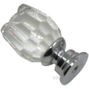 8 Pcs/Set Door Knobs Pink Rose Crystal Glass Kitchen Cabinet