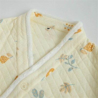 秋冬甜美温馨空气棉和服女士睡衣月子服春秋长袖全棉家居服套装