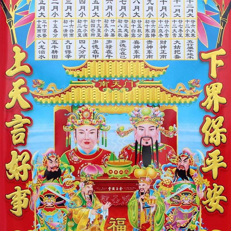 极速灶神像画灶公灶婆灶王爷灶神像厨房灶君土地爷年画贴画纸汽车