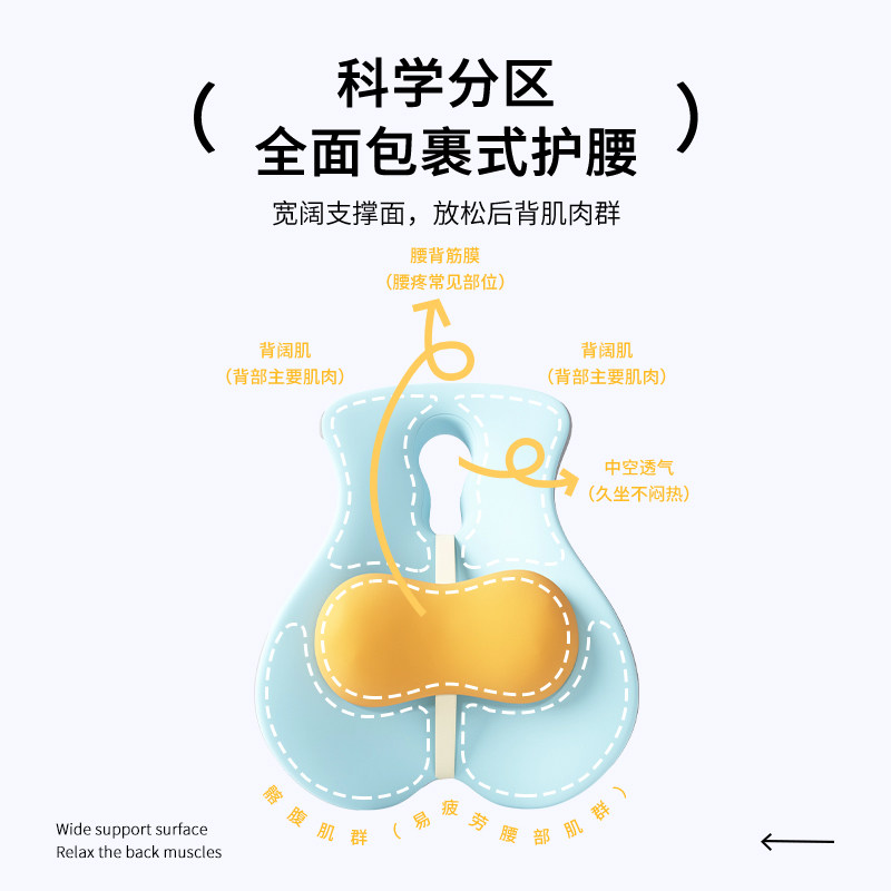 办公室腰靠垫上班久坐神器孕妇腰枕腰垫工位座椅子护腰靠背垫腰托,居家布艺,腰靠垫,淘宝优惠券,粉丝福利购,淘宝优惠卷