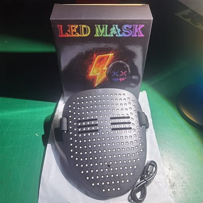 跨境热卖Led发光面具万圣节面具BAPP编辑全彩派对舞会装饰氛围道