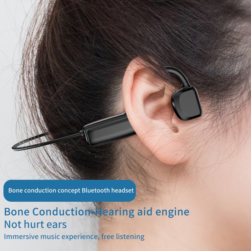 True Bone Conduction Earphone Waterproof Wireless Bluetooth