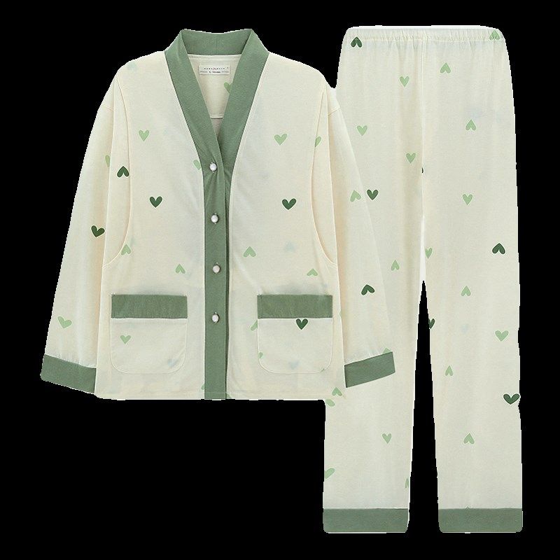 月子服春秋天产后产妇可外穿哺乳孕妇睡衣夏季薄款套装孕晚期