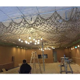 装饰麻绳网攀爬网吊顶麻绳麻绳编织网屏风麻绳