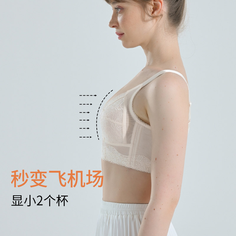 束胸内衣女大胸显小超平防下垂收副乳薄款超薄文胸无钢圈全罩杯,女士内衣/男士内衣/家居服,文胸,淘宝优惠券,粉丝福利购,淘宝优惠卷