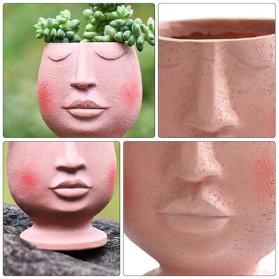 Home Decoration Face Shaped Flowerpot Succulents Flower Pot