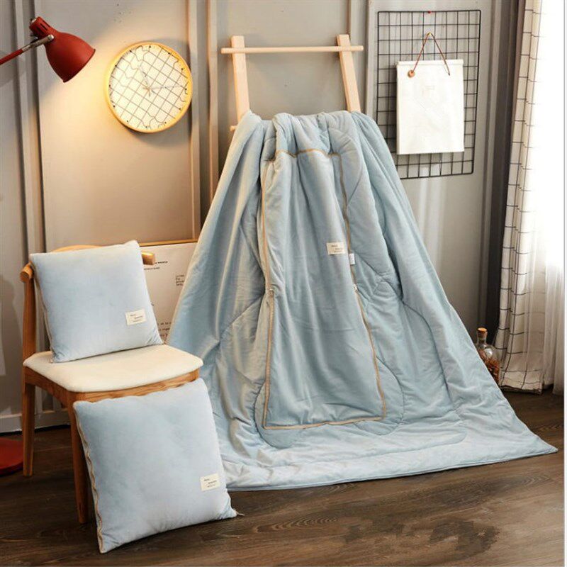 纯色简约加厚抱枕被子两用女生可爱水晶绒超柔毯靠垫沙发午睡枕头,居家布艺,抱枕被,淘宝优惠券,粉丝福利购,淘宝优惠卷