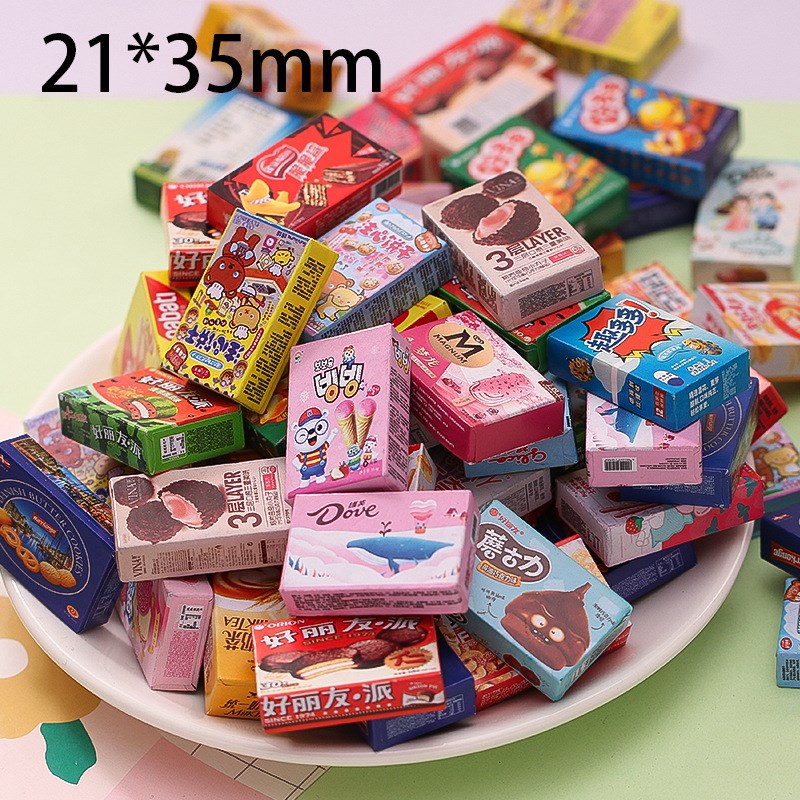 仿真零食盒子diy食玩便利店儿童过家家迷你M玩具 娃娃机饰品小配