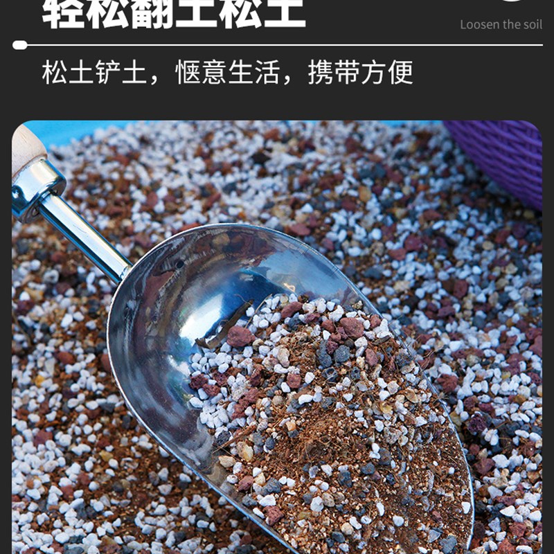 不锈钢小铲子花铲挖土耙子园艺工具松土赶海种菜种花养花专用套装